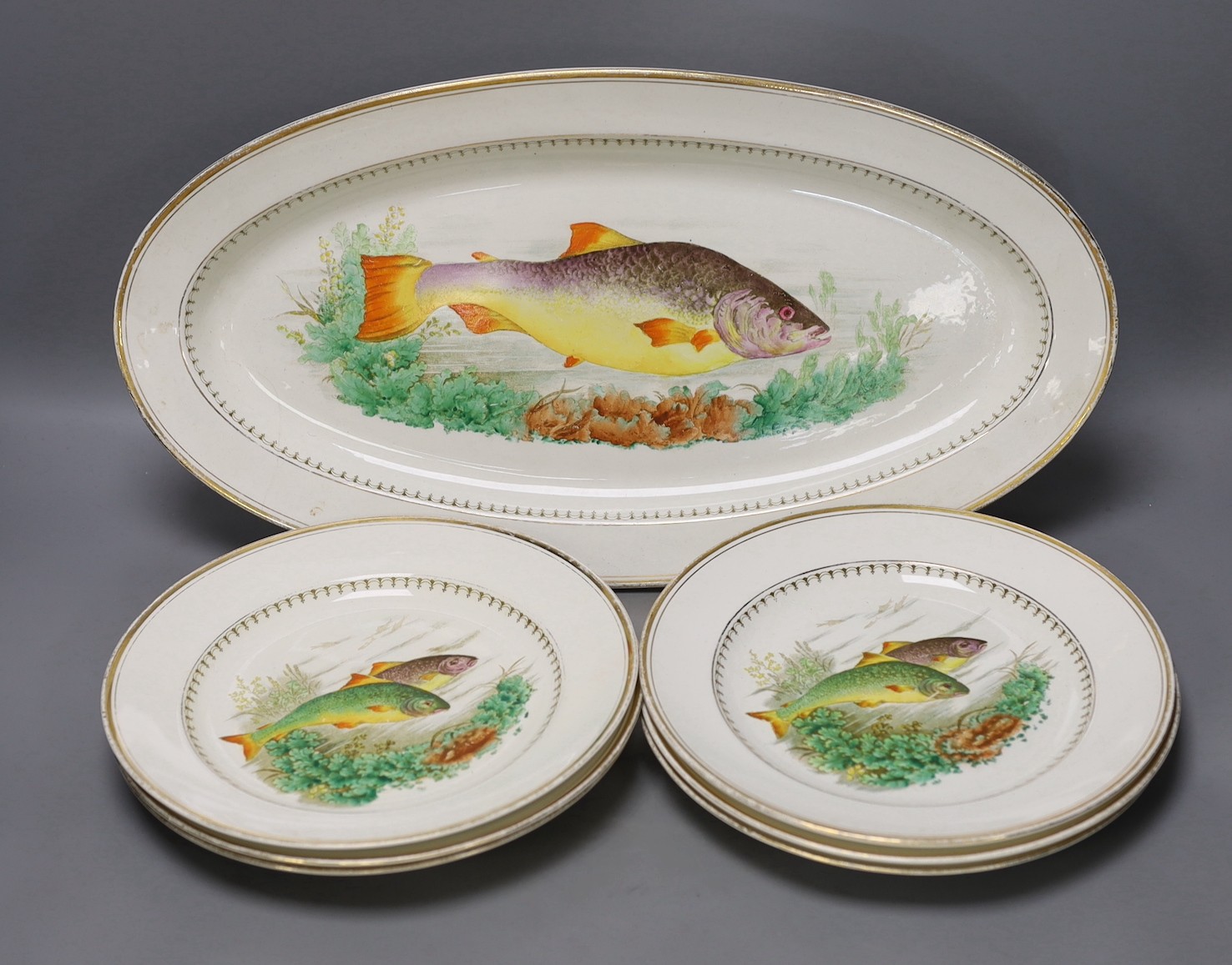 Bishop pottery Fish plates and dishes